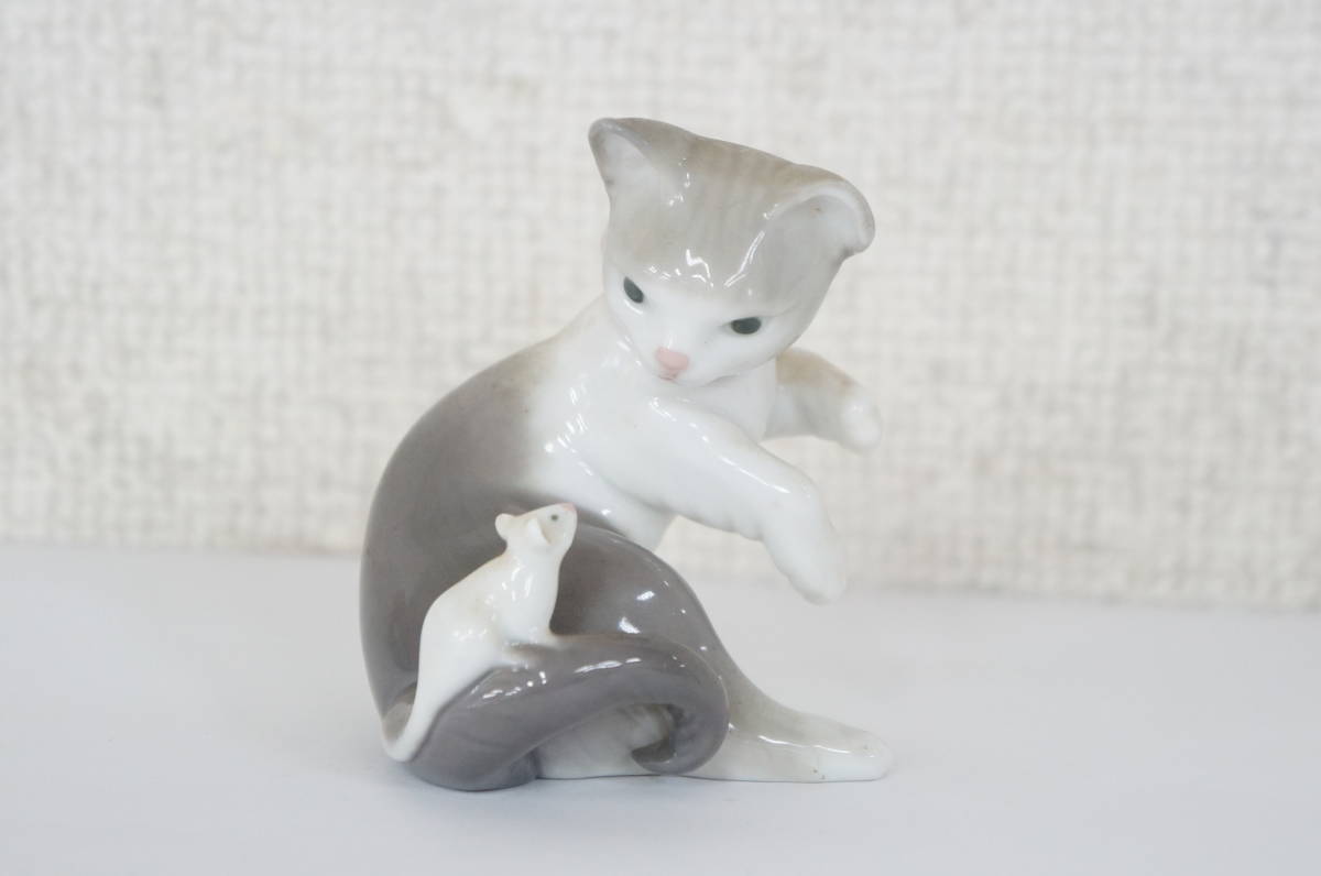 ② LLADRO リヤドロ 驚いた仔猫ちゃん 陶器人形 フィギュリン 置物 猫 