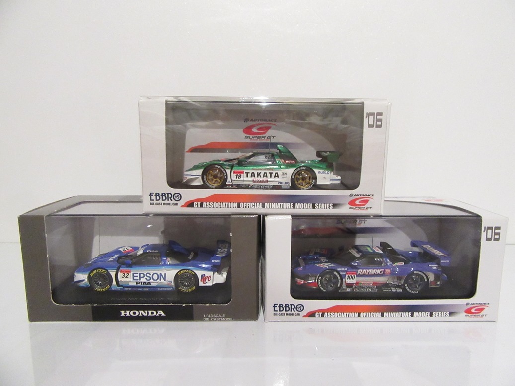 EBBRO エブロ 1/43 2006 スーパーGT NSX-GT 3台 TAKATA/RAYBRIG/EPSON 