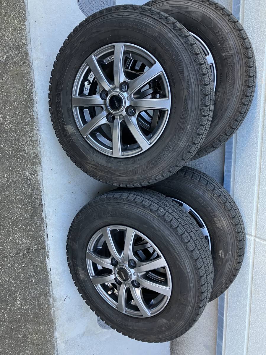 軽トラ軽バンに145R12スタッドレスアルミホイール4本セット