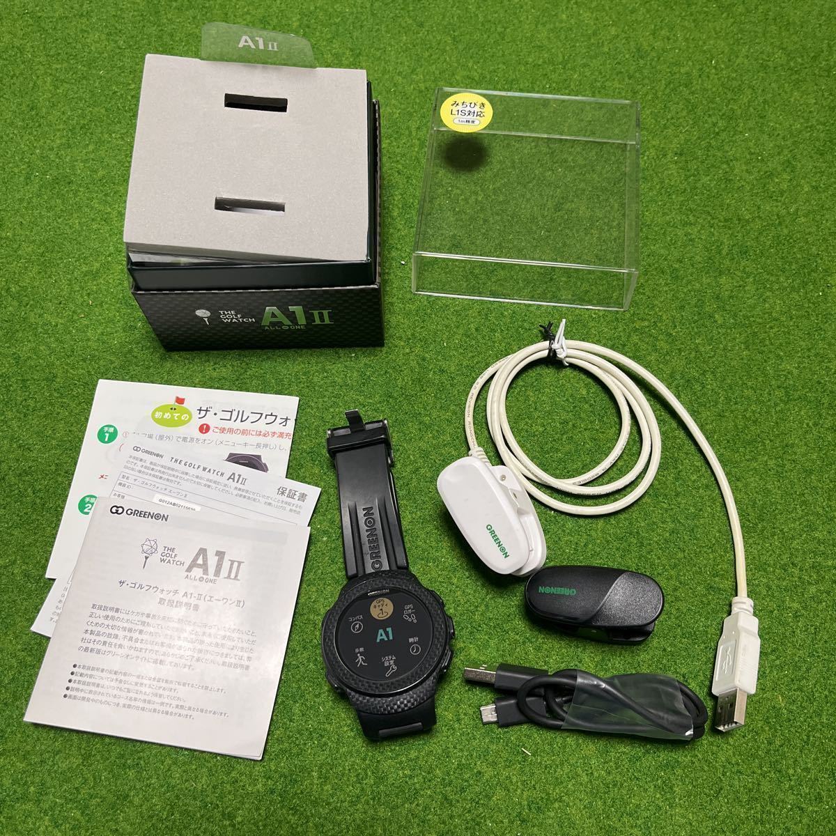グリーンオン ザ・ゴルフウォッチA-1 II 充電器×2個付き 送料無料
