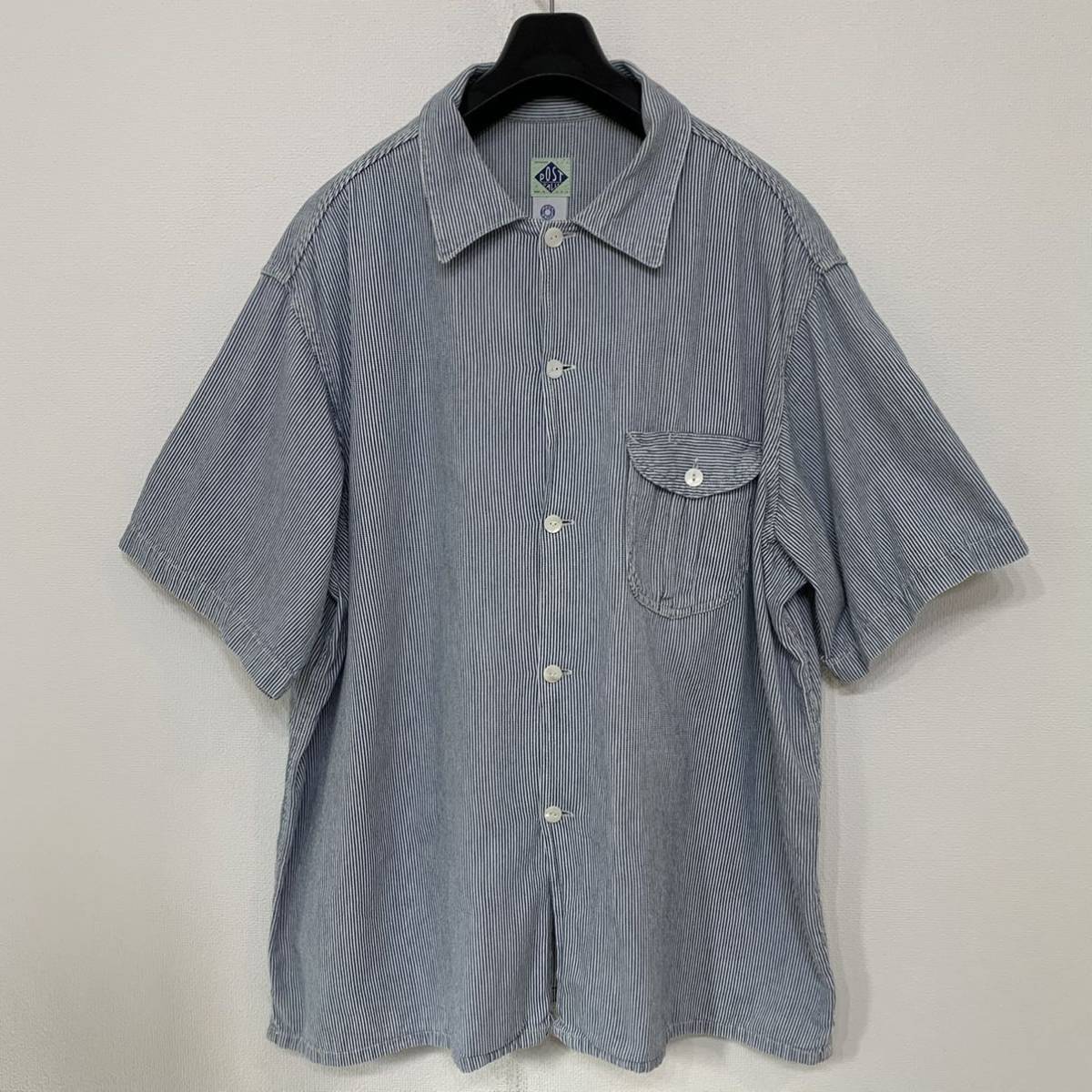 27) アメリカ 製 post o'alls overalls ヒッコリー ストライプ 半袖
