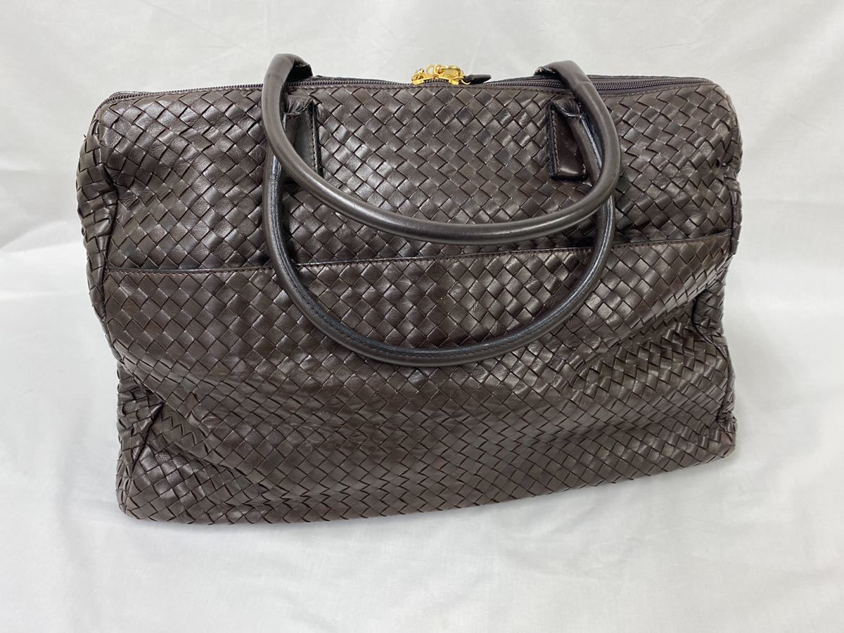 ボッテガヴェネタ イントレチャート BOTTEGA ブラウン 黒 ミニボストン