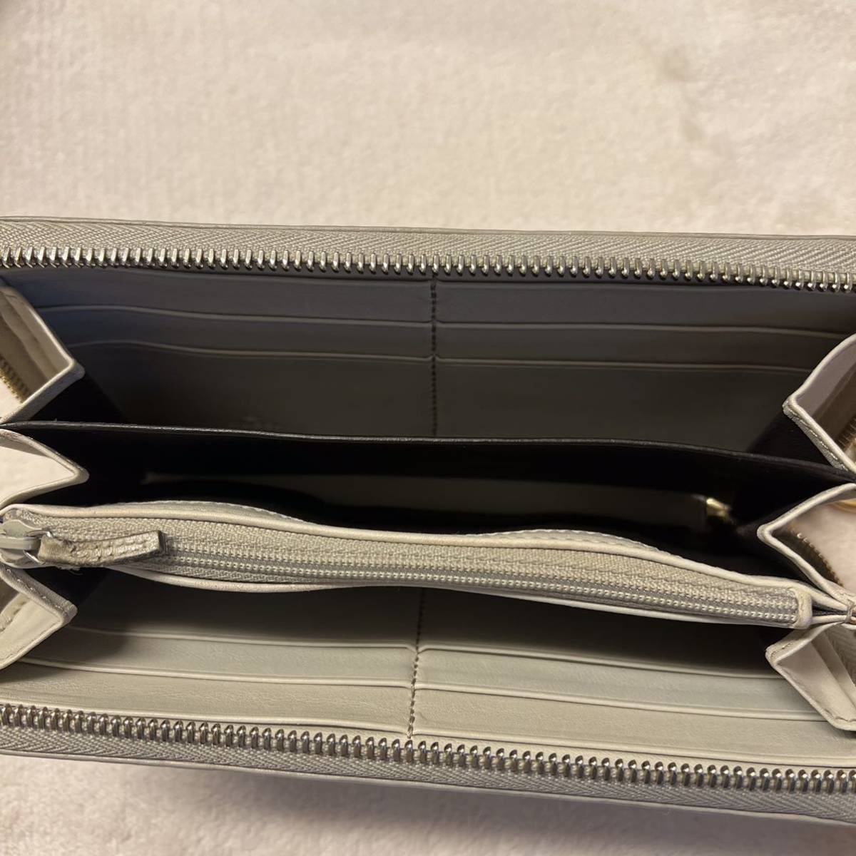 新品同様！ GUCCI 財布 シマレザー GG金具 グッチ 長財布 ラウンド 