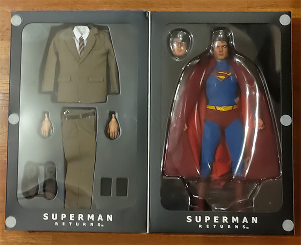 ホットトイズ スーパーマン クラーク ケント 2in1 版 Hot Toys 1/6
