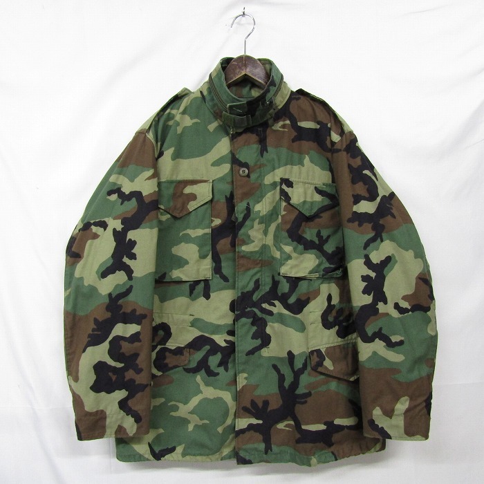 90s 米軍実物 サイズ M-L U.S. ARMY M-65 フィールド ジャケット ウッドランド カモ 迷彩 M65 古着 ビンテージ ミリタリー 2D2611
