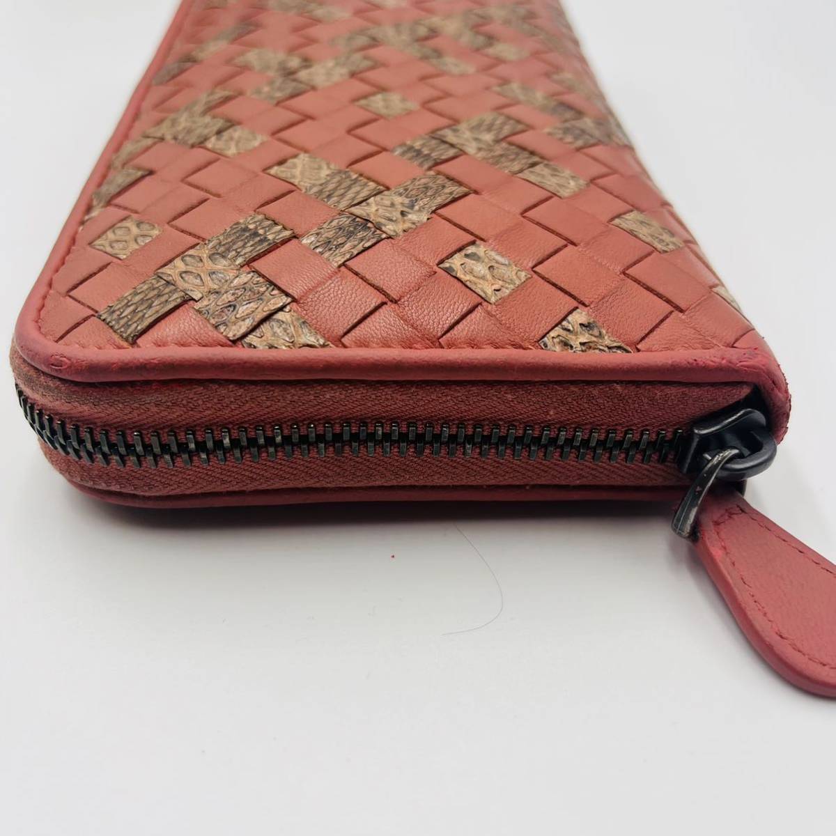 1円 希少 BOTTEGA VENETA ボッテガヴェネタ 長財布 ラウンドジップ