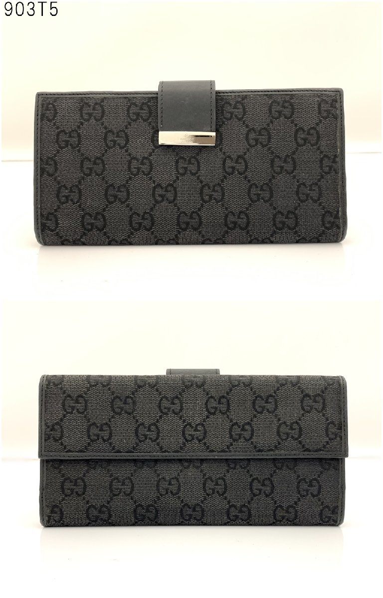 ☆GUCCI グッチ GGキャンバス 長財布 035・2888・2250 Wホック 財布 