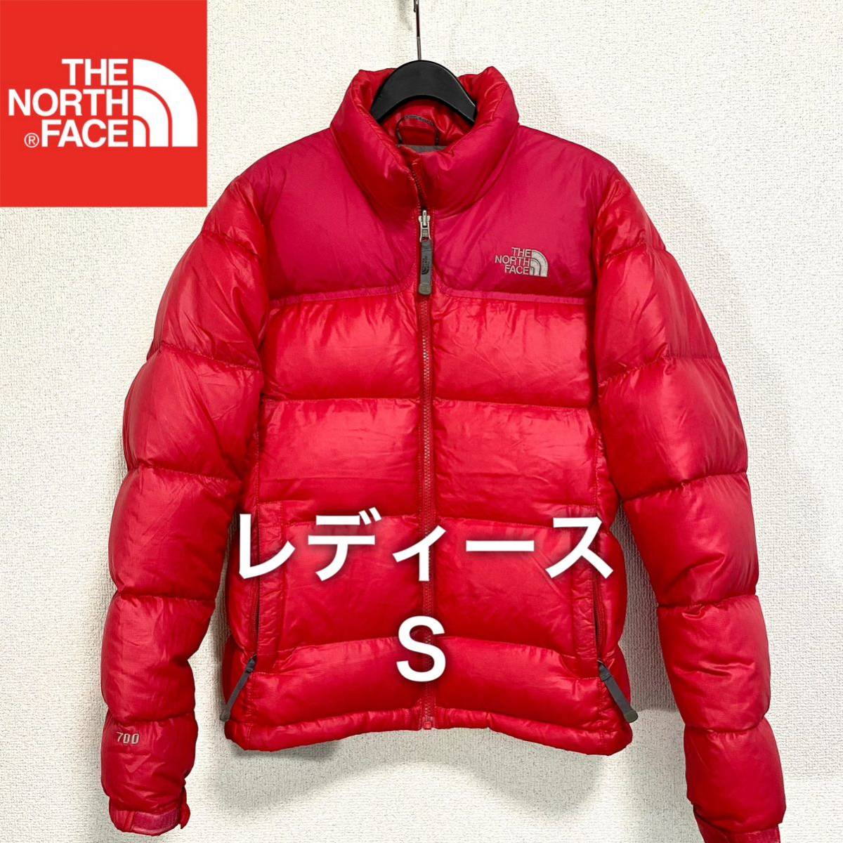 美品 人気 THE NORTH FACE ヌプシ ダウンジャケット レディースS ノースフェイス 700フィル 赤 レッド バルトロライト ビレイヤー