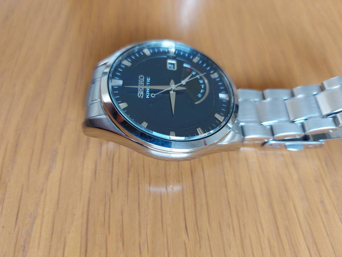SEIKO セイコー 5M84-0AB0 キネティック メンズ腕時計 SS メンズ 文字 