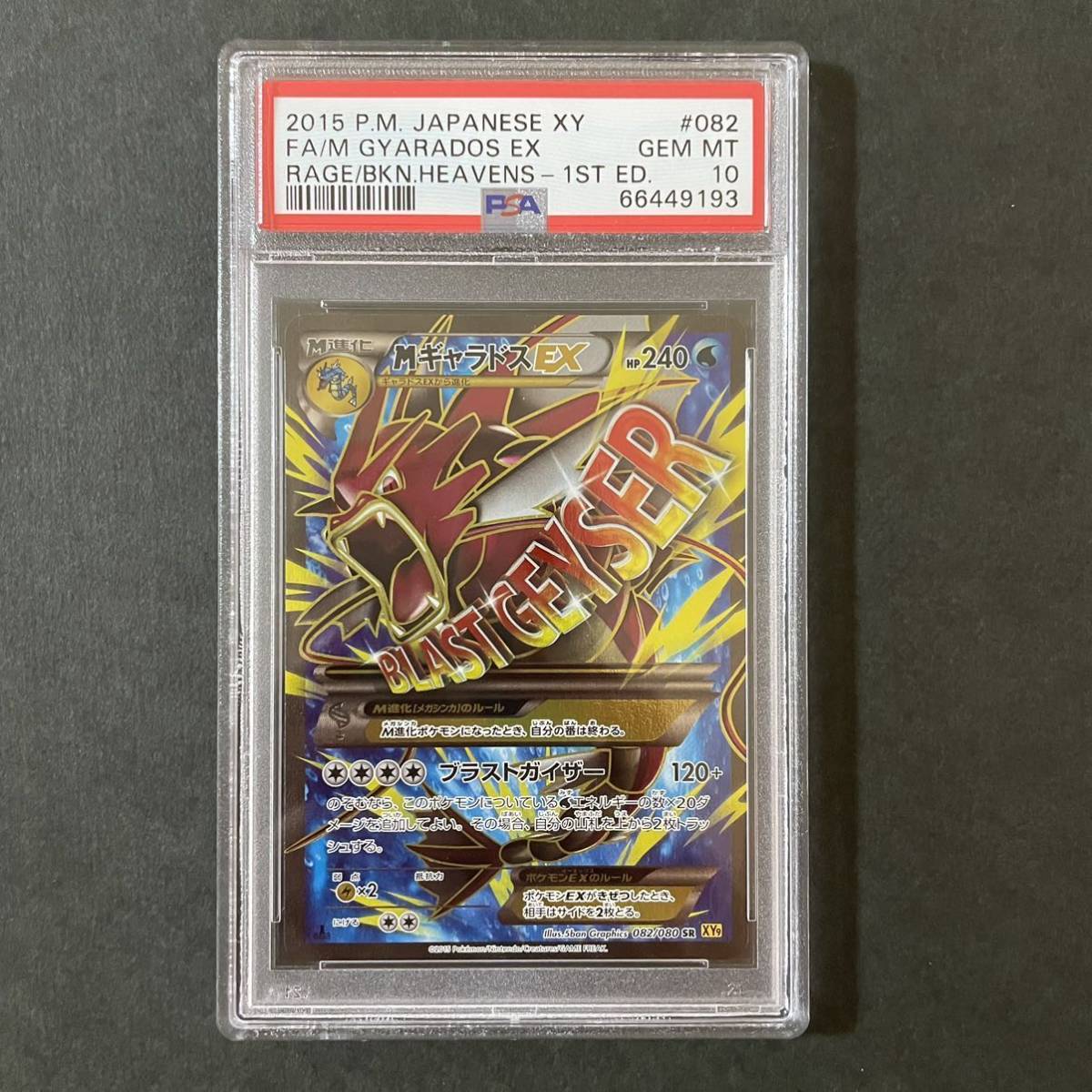 ポケモンカード MギャラドスEX PSA10 鑑定品 082/080 2015 XY9 #082 