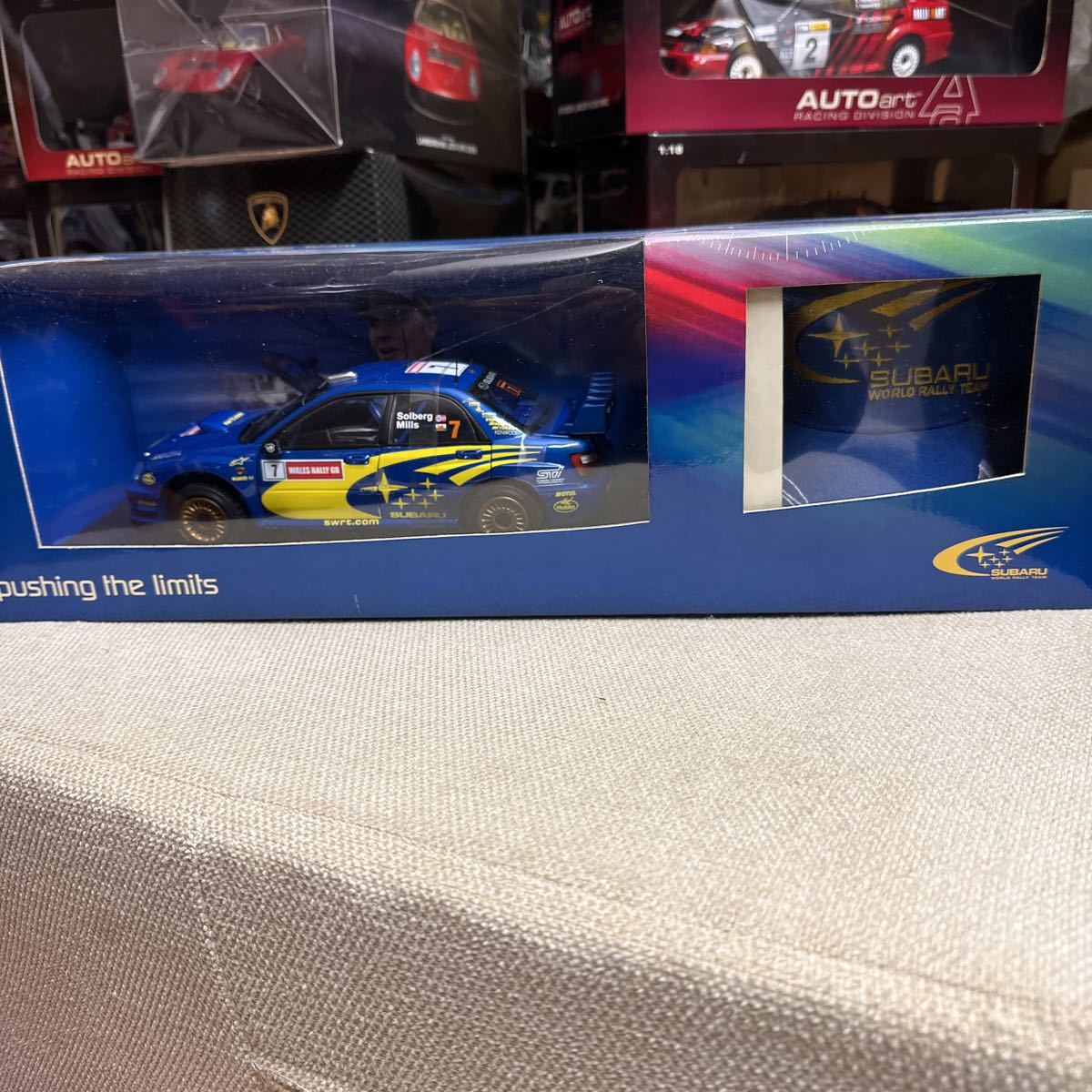 スバル　インプレッサ　WRC 2003グレートブリテンラリー　1/18 プロドライブ限定4000個　ペターソルベルグ　スバル　キャップ帽つき
