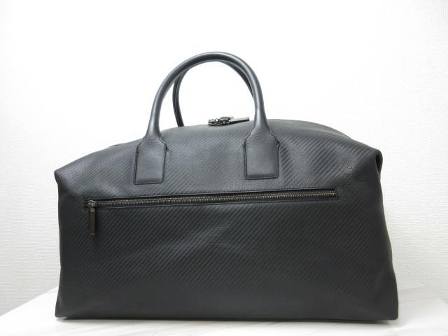 超美品 ダンヒル dunhill ボストン バッグ PVC レザー メンズ A4収納可 