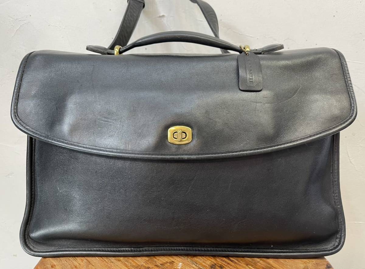 COACHバッグOLD COACHオールドコーチ鞄ブリーフケース黒トートバッグ