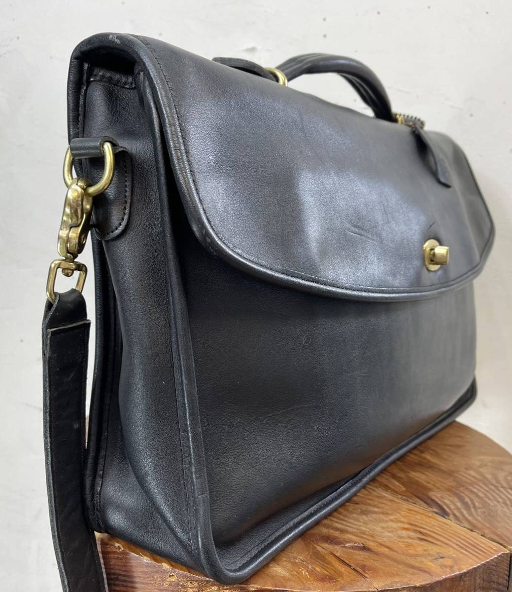 COACHバッグOLD COACHオールドコーチ鞄ブリーフケース黒トートバッグ