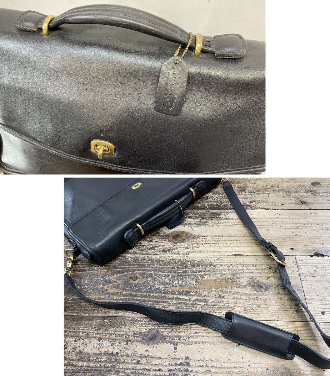 COACHバッグOLD COACHオールドコーチ鞄ブリーフケース黒トートバッグ