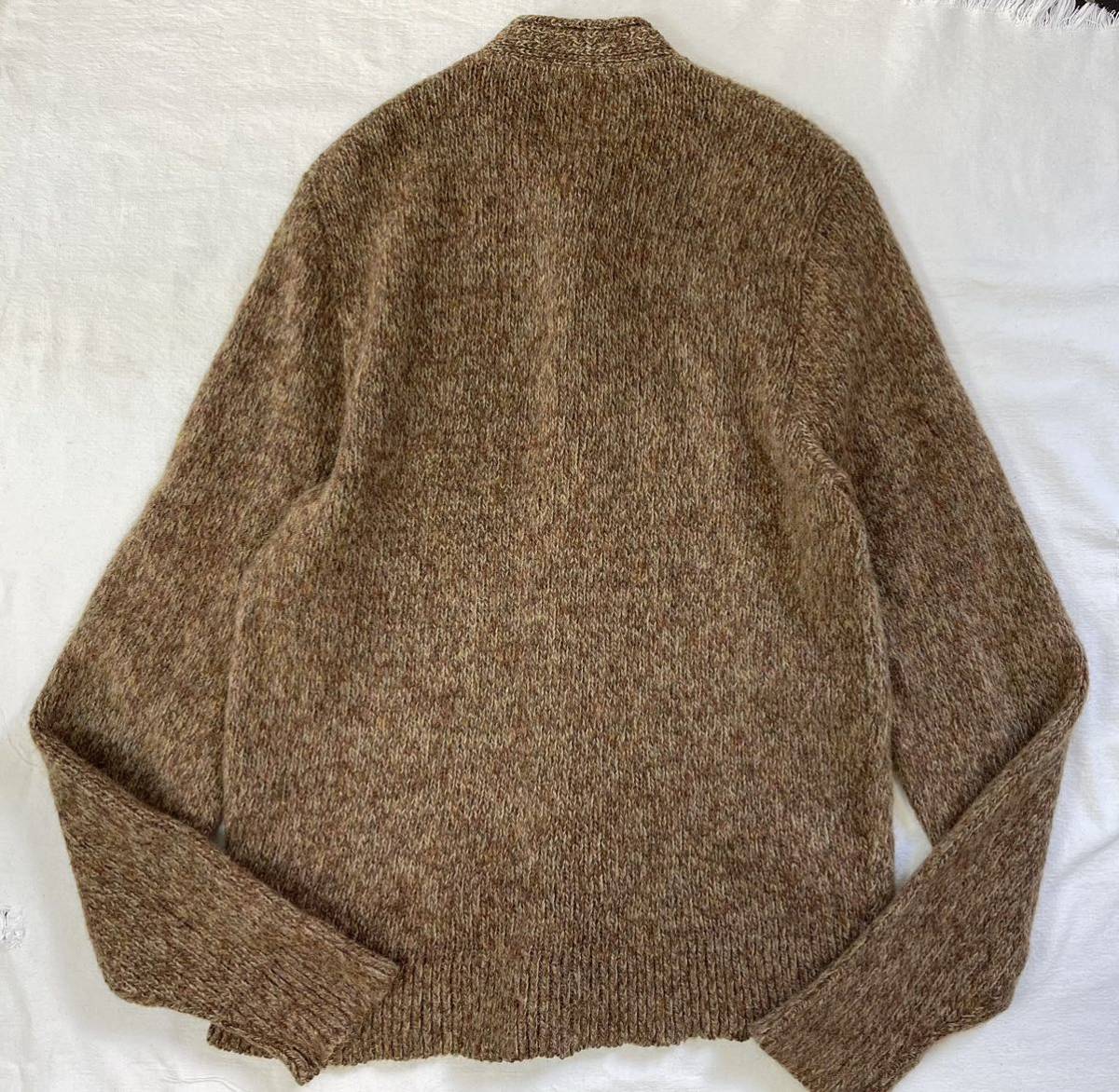 60sビンテージ モヘア単色カーディガンliebermansニット茶色サイズL 