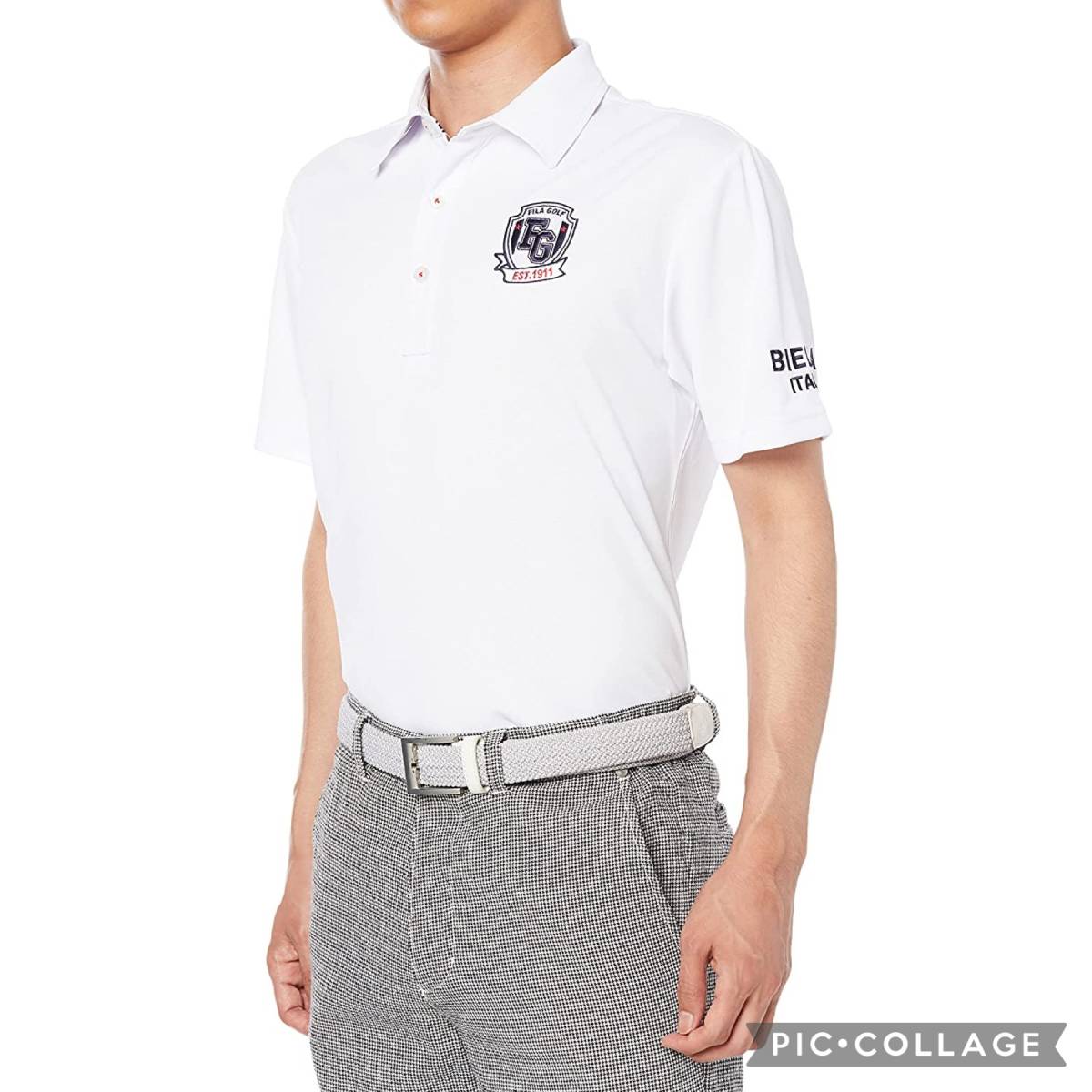 19.美品！パーリーゲイツ ソルディフェンダー モックネック半袖シャツ