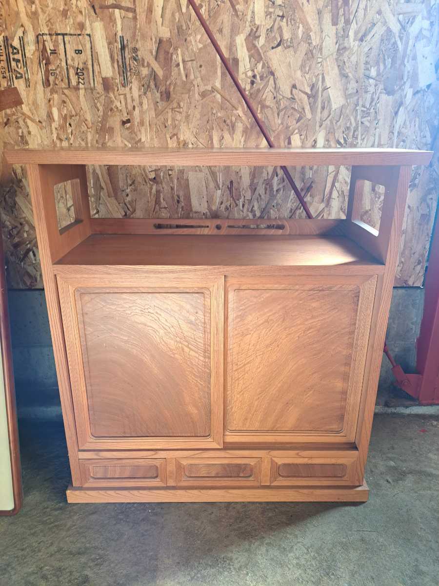 茶棚 無垢材 茶箪笥 飾り棚 岡山 引き取り歓迎