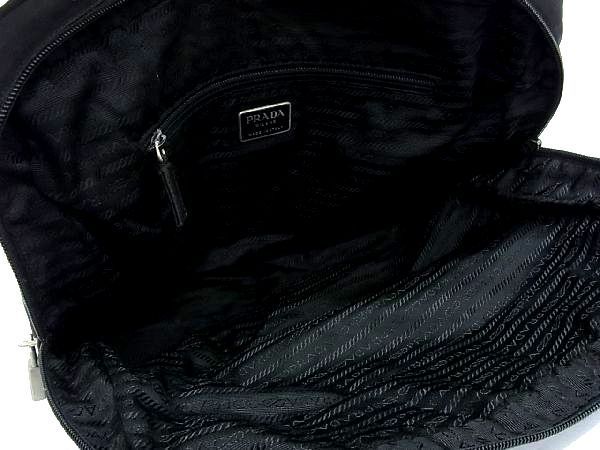 1円 PRADA プラダ テスートナイロン ハンドバッグ トート 手提げ 手持ち メンズ レディース ブラック系 AF3983コケ