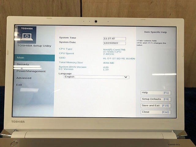 SME62136相 東芝 dynabook 15.6型 ノートPC PTEX5GG-BEA Core i3-7100U