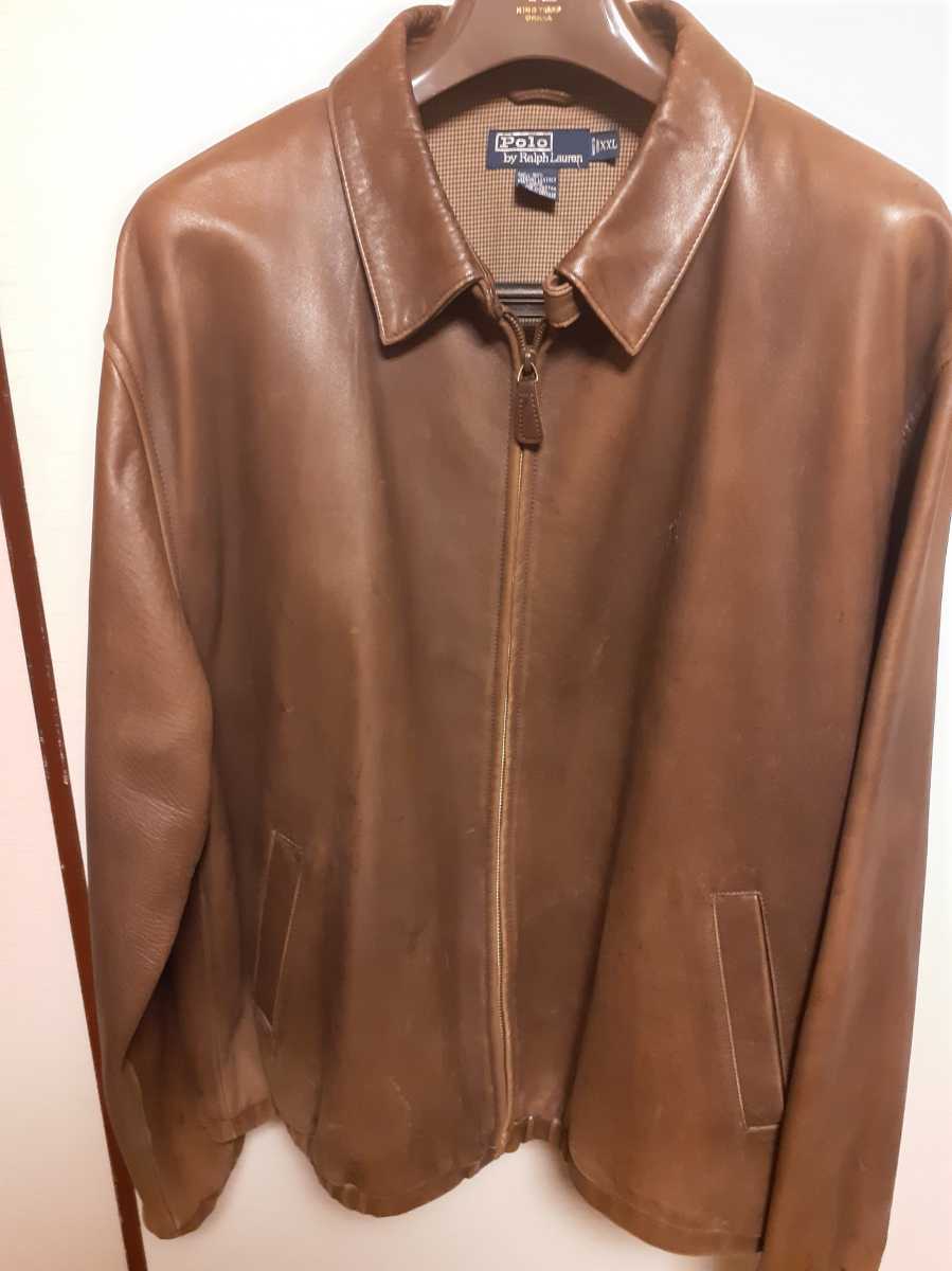 大きいサイズ。ラルフローレン ポロ レザージャケットXXL ビッグサイズ