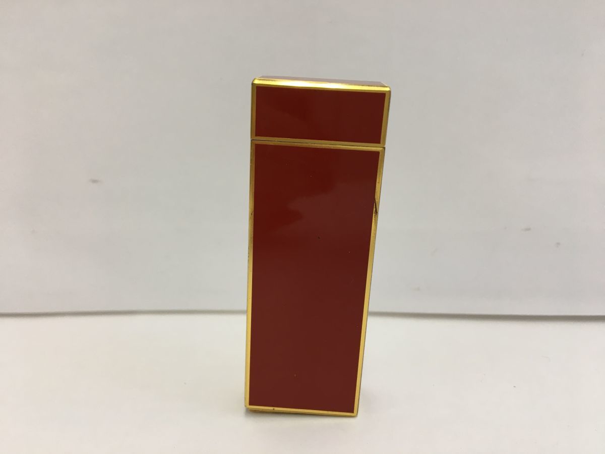 安い，人気セール W656-A145-16 ▲ Cartier カルティエ ガスライター レッド×ゴールド 喫煙具 喫煙グッズ ⑤