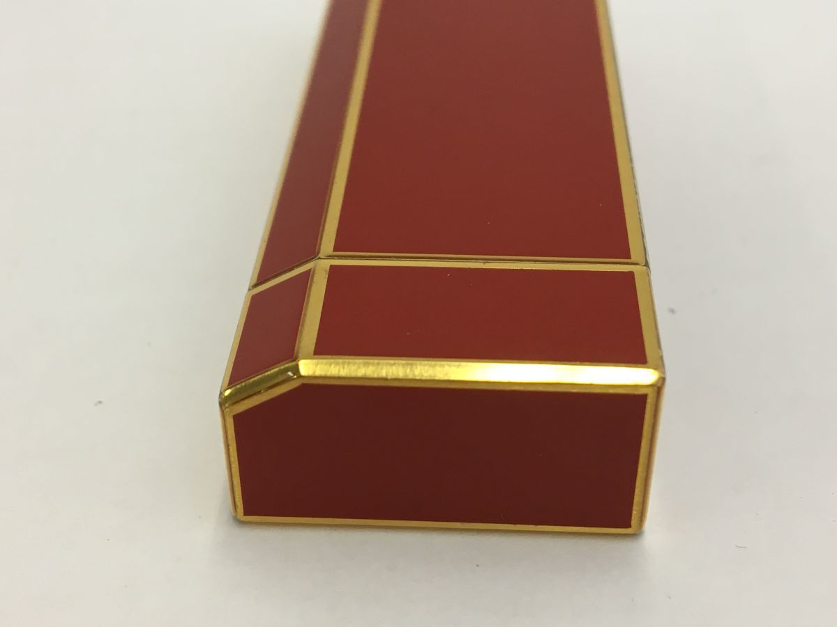 安い，人気セール W656-A145-16 ▲ Cartier カルティエ ガスライター レッド×ゴールド 喫煙具 喫煙グッズ ⑤