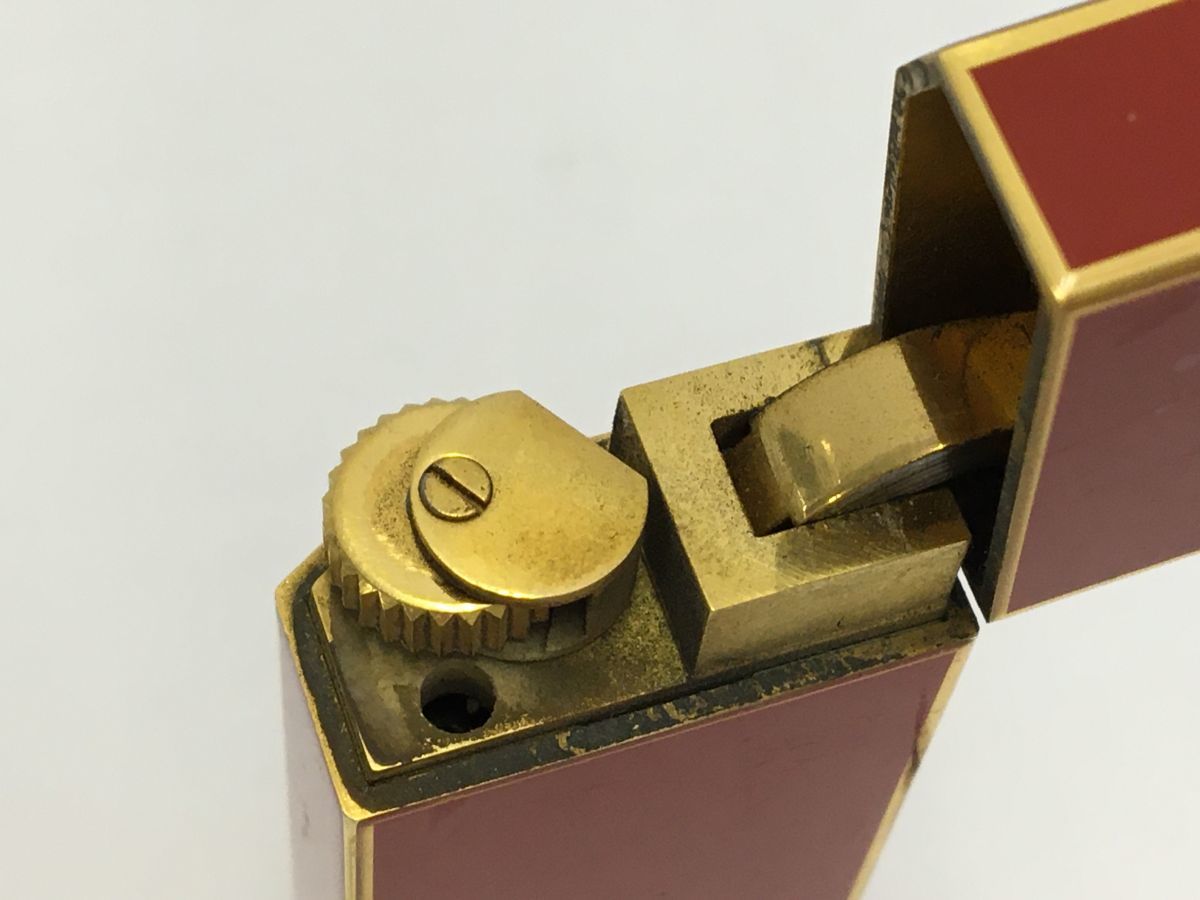 安い，人気セール W656-A145-16 ▲ Cartier カルティエ ガスライター レッド×ゴールド 喫煙具 喫煙グッズ ⑤
