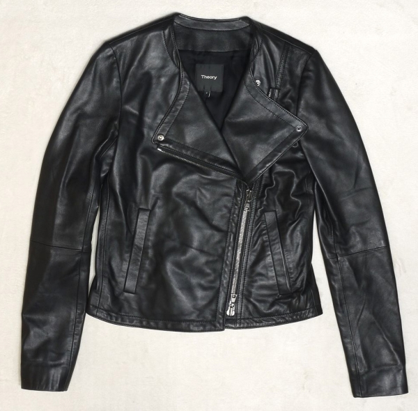 ☆Theory [セオリー] レディース 羊革 ライダース風 レザー ジャケット