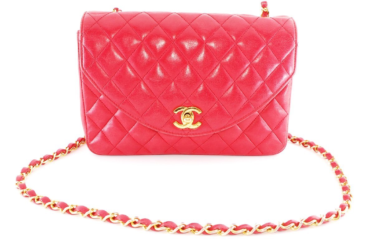 美品 シャネル ラムスキン サイドステッチ マトラッセ チェーン 