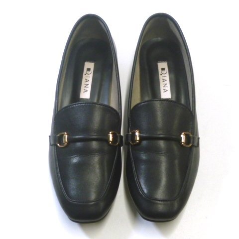 Y1◇【美品】ダイアナ 定1.4万 ビット付 ローファー パンプス 黒