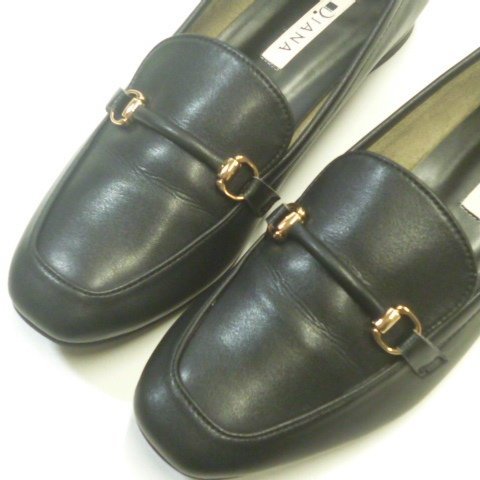 Y1◇【美品】ダイアナ 定1.4万 ビット付 ローファー パンプス 黒