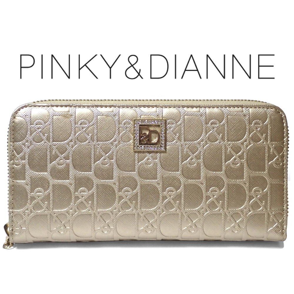爆買い PINKY&DIANNE ピンキー＆ダイアン ラウンドファスナー長財布 インフィニティ 牛革ほか ゴールド 訳あり 大容量タイプ(かばん、バッグ)｜売買されたオークション情報、yahooの商品情報をアー かばん、バッグ