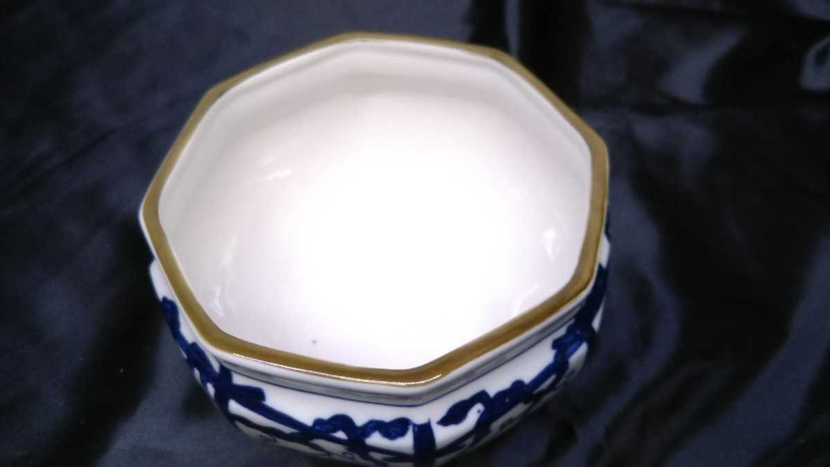 A※ 染付 ぶどう棚 皆具 茶道具 葡萄棚 青花 骨董 古玩 古美術品 古道具