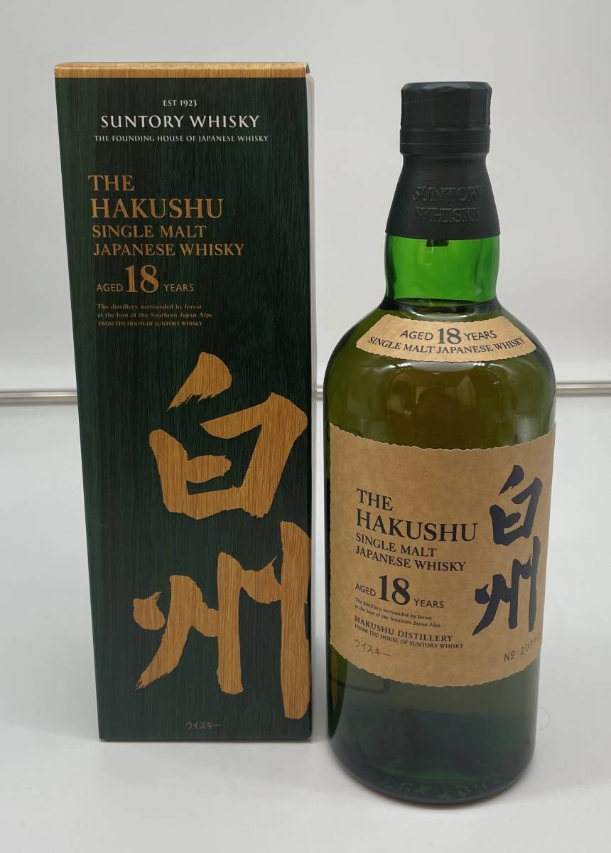 1円~ 新品 SUNTORY(サントリー)白州 18年 43% 700ml AGED 18 1円~ 新品 SUNTORY(サントリー)白州 18年 43% 700ml AGED 18