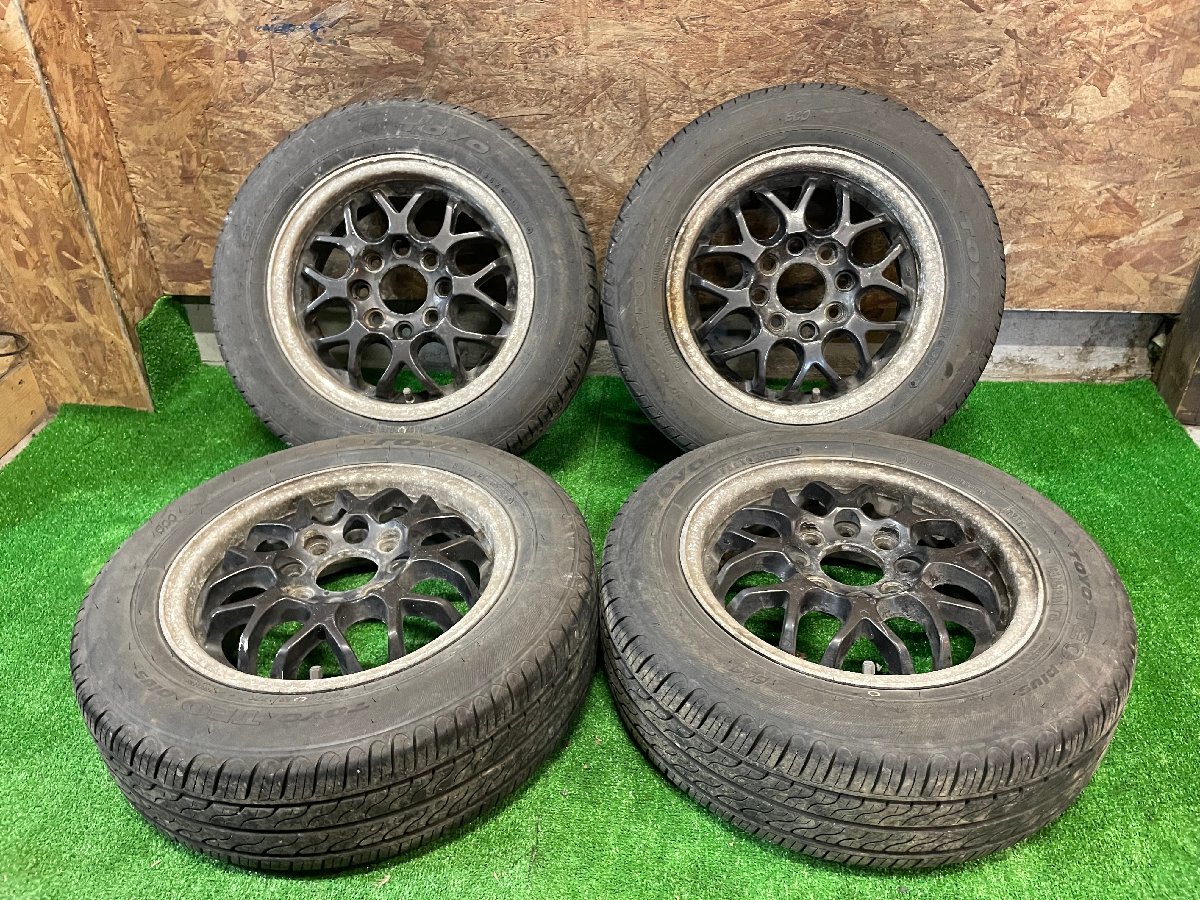 メッキホイール タイヤ付き 5j×13 古タイプです引き取りをお願いします 4