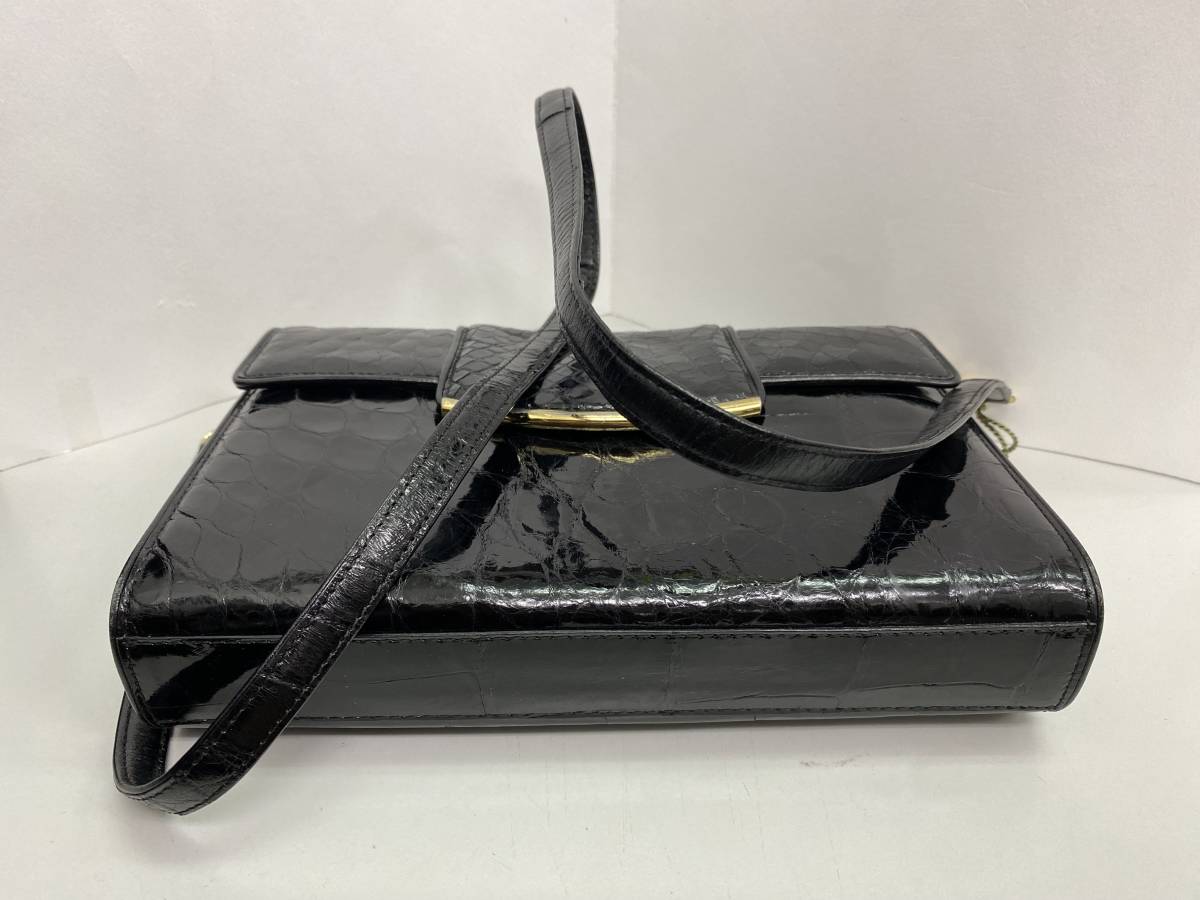 38628 JRA公認 selliers du DALU PARIS クロコダイル ワンショルダー 