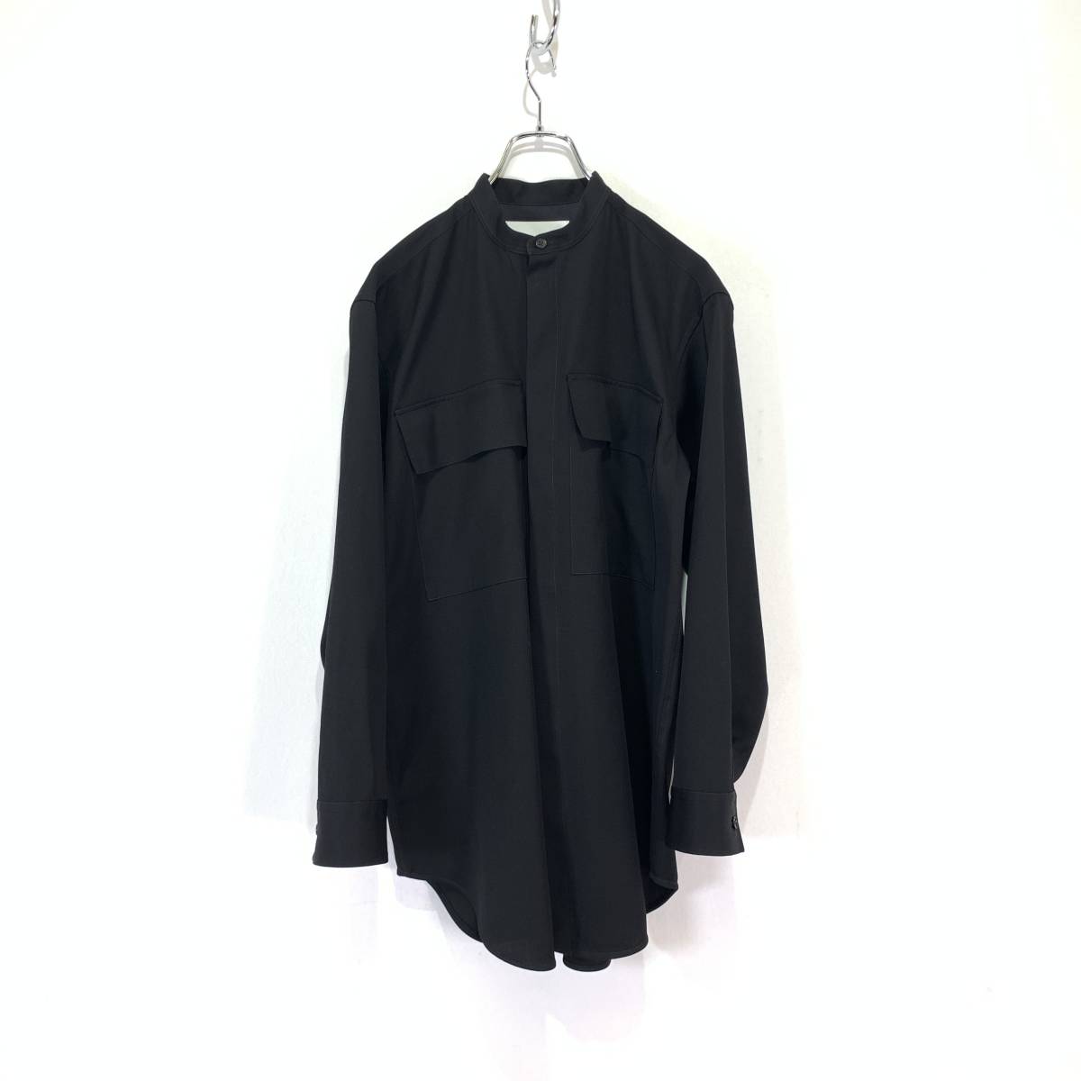 JIL SANDER ジルサンダー ギャバジン ウール ビッグ ポケット バンド 