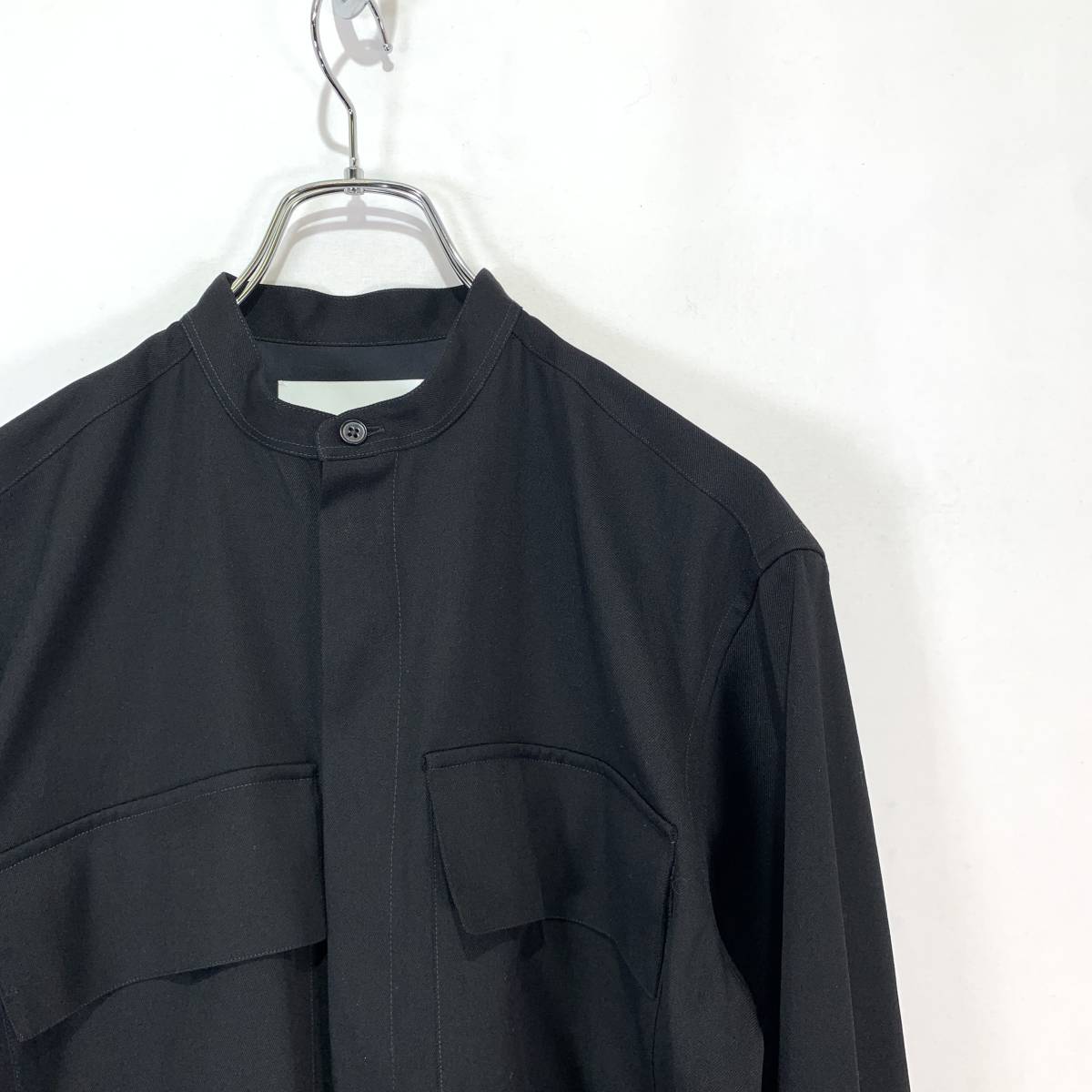 JIL SANDER ジルサンダー ギャバジン ウール ビッグ ポケット バンド 