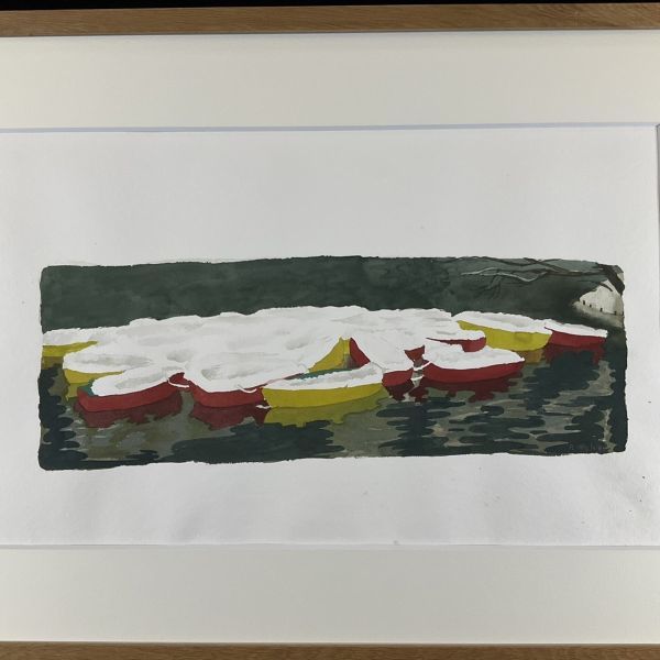 真作保証□水彩画□堀川理万子□『東京八景Ⅳ』□東京芸術大学