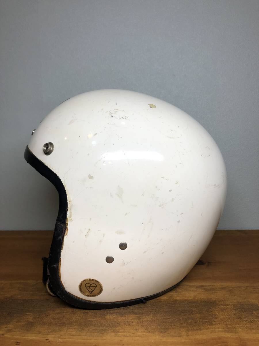Everoak ヘルメット　triumph Vespa イギリス　ヴィンテージ Everoak ビンテージ ダブルストラップ ヘルメット Mサイズ エバー