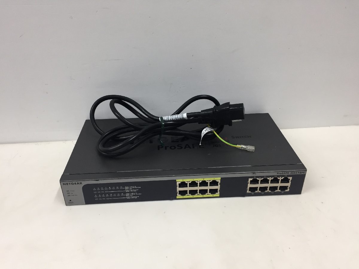中古 JGS516PE NETGEAR POE スイッチングハブ アンマネージプラス