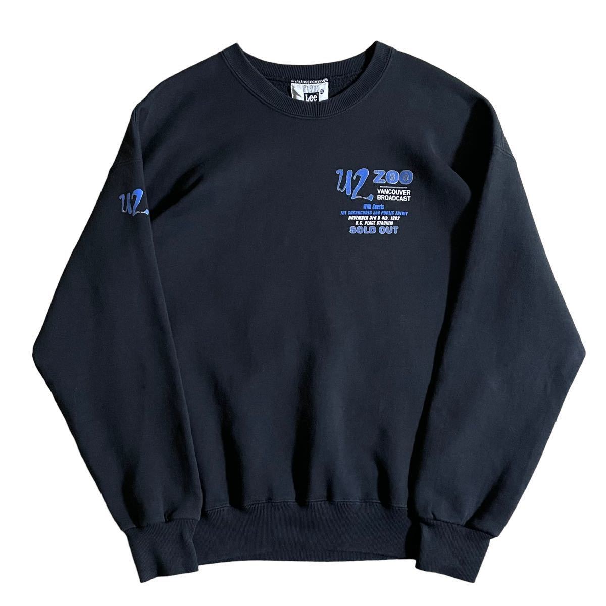 1スタ【1992年(90s) USA製 バンド U2 ツアー スウェットシャツ XL】Lee 
