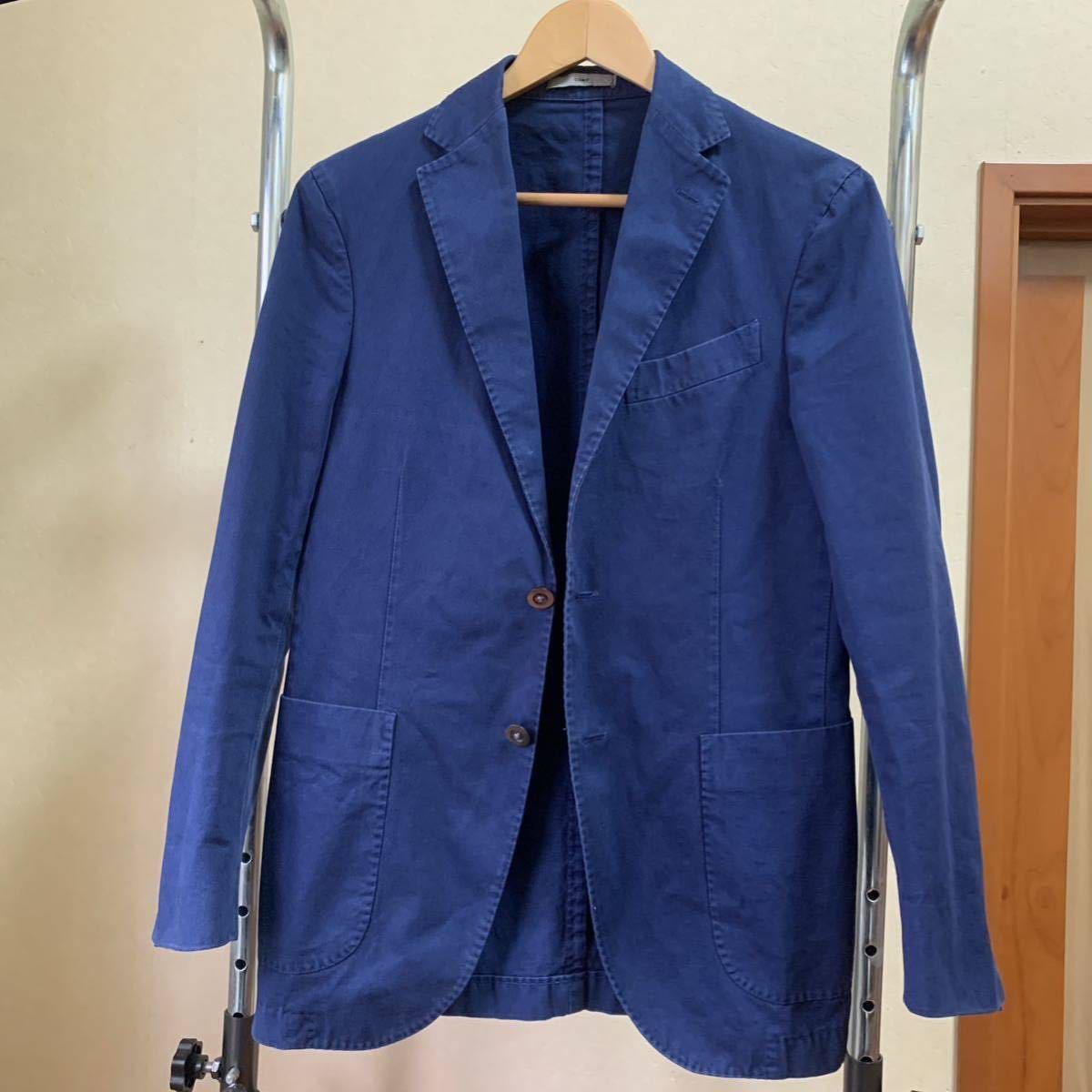 <美品>BOGLIOLI 新ロゴ ネイビー コットン ジャケット サイズ52 BOGLIOLI ボリオリ COAT コットンジャケット イタリア製 ネイビー