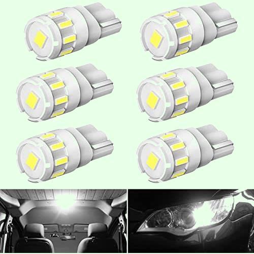 大人気 ★6個★ 【2022爆光モデル】BORDAN T10 LED 爆光 ホワイト キャンセラー内蔵 短絡防止 車検対応 無極性 10SMD 12V 1.2W_1