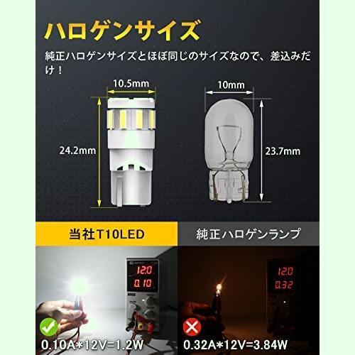 大人気 ★6個★ 【2022爆光モデル】BORDAN T10 LED 爆光 ホワイト キャンセラー内蔵 短絡防止 車検対応 無極性 10SMD 12V 1.2W_3