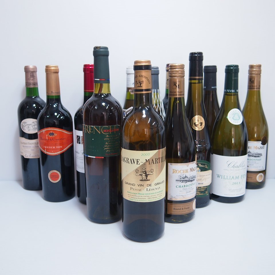 230116-23 1円スタート 14本セット フランスワイン ROCHE MAZET CHABLIS TERRA VITIS 他 古酒 未開栓 L28263