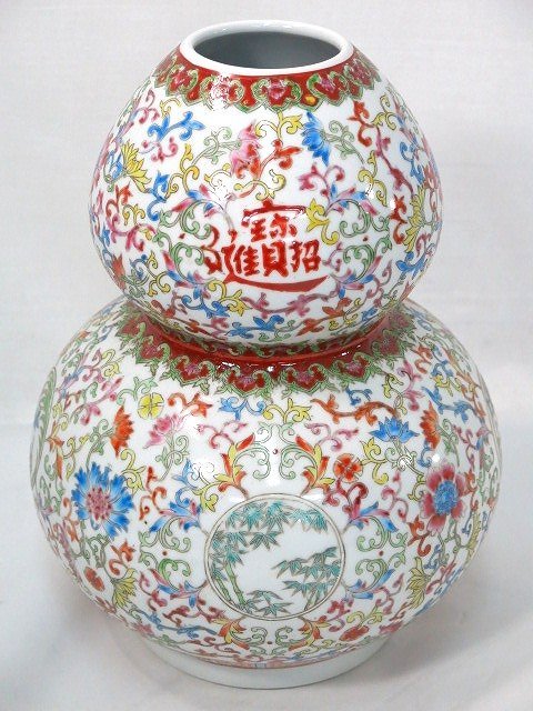 文化遺産オンライン - 黄地粉 西乾隆御製 粉彩百花文 蓋物 唐物 極上品