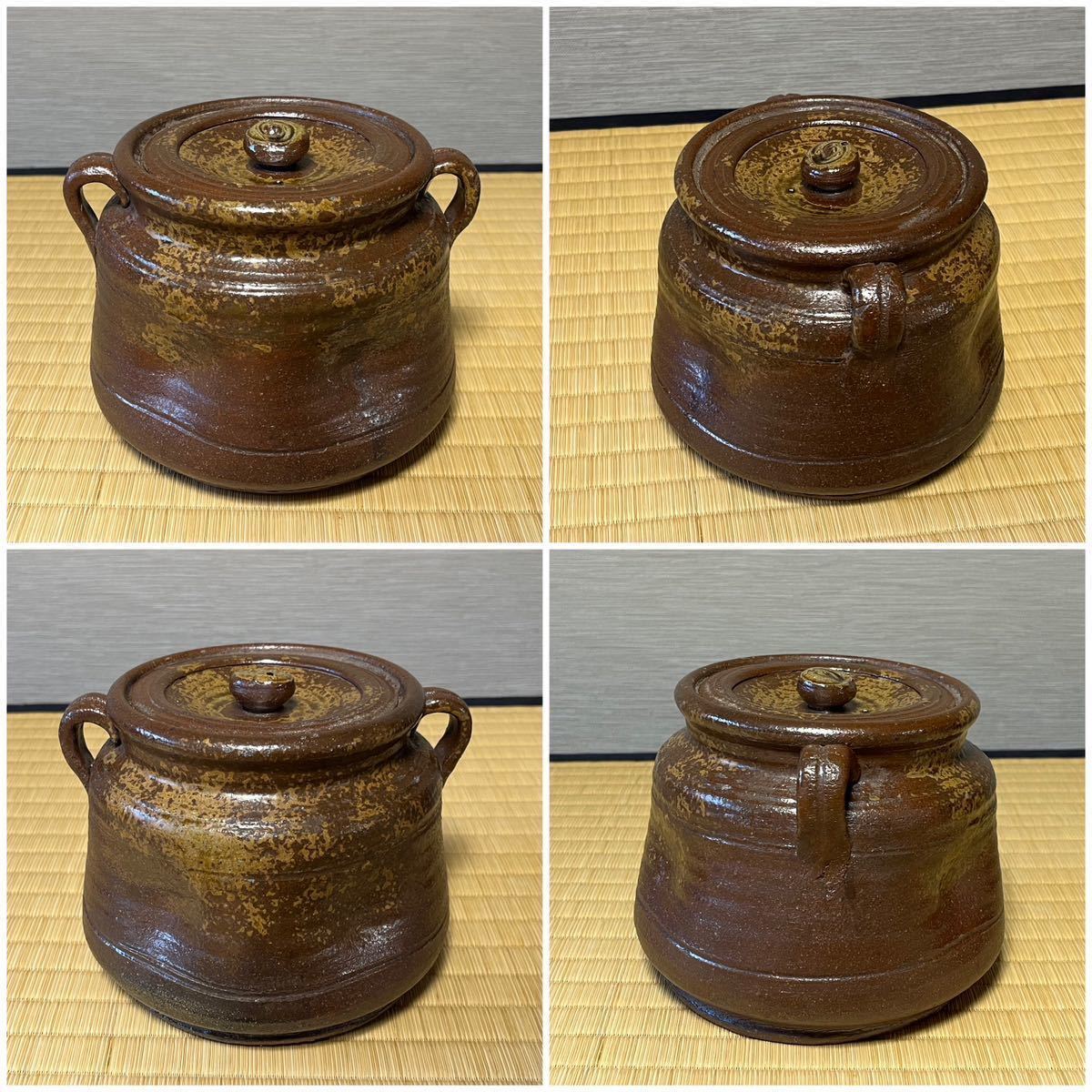 茶道具】小西陶古造備前水指（共箱）