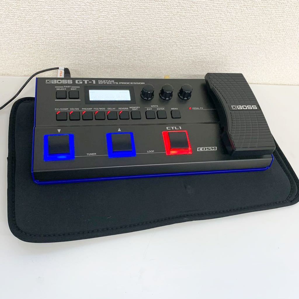 A-3-re] BOSS GT-1 音出し確認済み アダプターとソフトケース付き